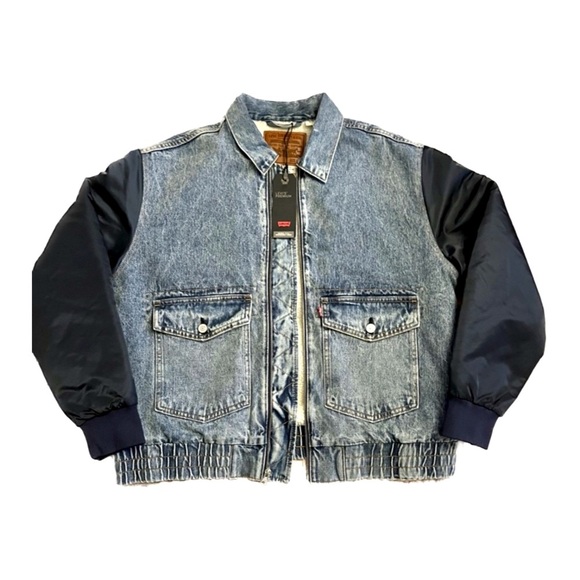 Levi's Other - NEW LEVIS PREMIUM- Take Flight Trucker Denim Bomber Size L
